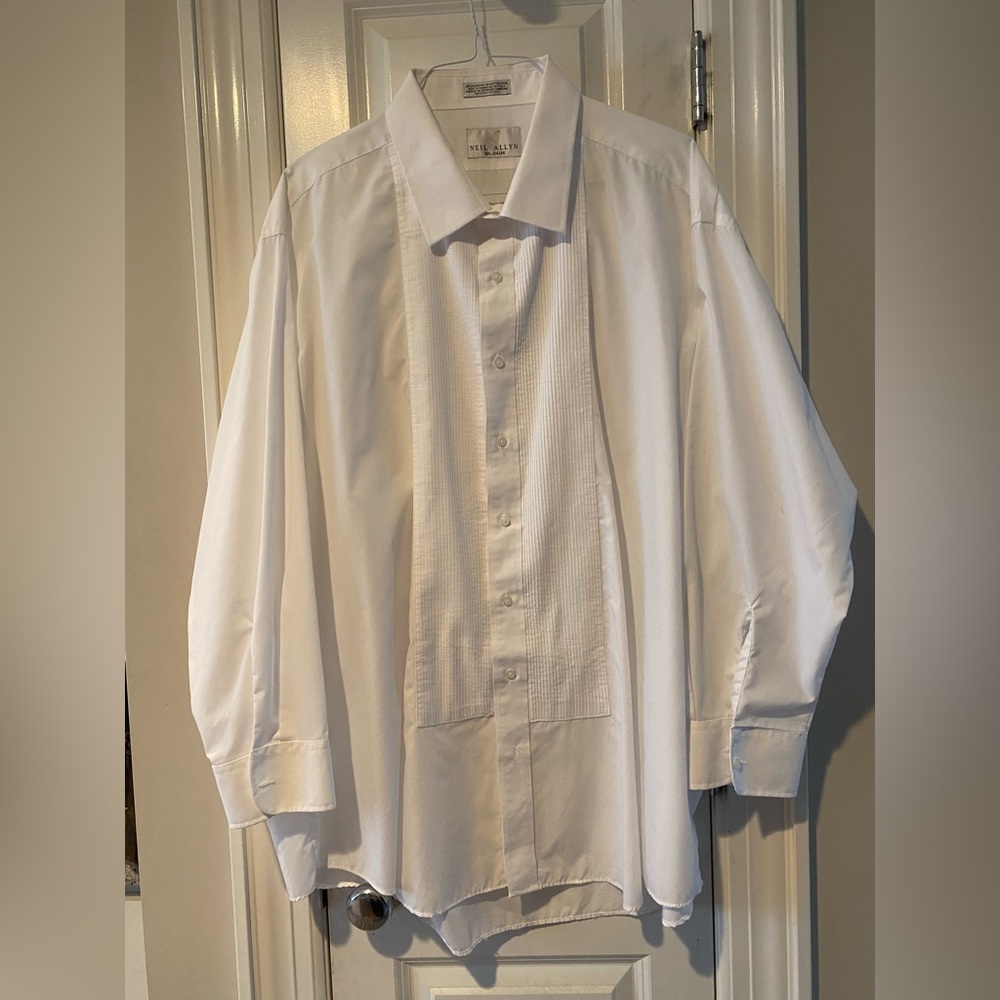 Neil Allyn formal tuxedo shirt, 3X, sleeve 34/35, EUC